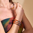 Braise incandescente | Argent | Bracelet en macramé en verre Firefly